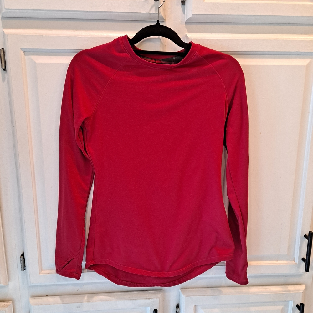 Cuddl Duds Climate Right Vibrant Red Long Sleeve Top